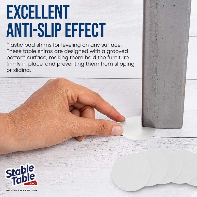 Stable Table Pro Stable Table - Clear Restaurant Table Leg Shim Wedges Premium Furniture Levelers Restaurant TableShims, Home Improvement DIY Levelers - Rubber Type Texture, Firm, Non-Slip, Doors and More - Image 5